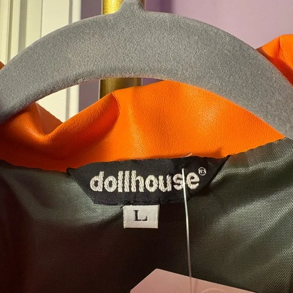 Dollhouse Vibrant Orange Utility Jacket - Picture 4 of 11